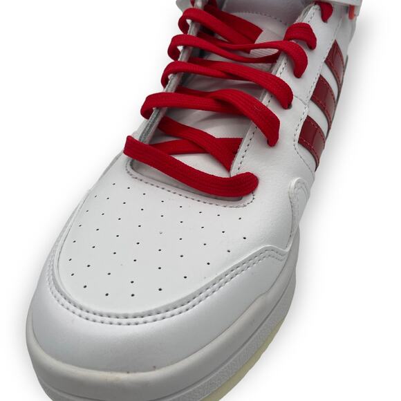 Adidas Originals Forum Mid Women's Sneaker, Red/Pink, Size 9, Eco-Friendly - Picture 10 of 13